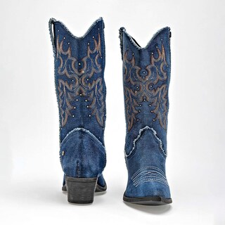 Foto 4 | Foto 4 | Bota Vaquera Moramora Azul Dama