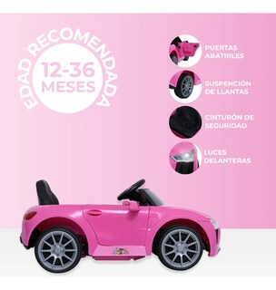Foto 3 | Foto 3 | Carro Eléctrico Aeiou B008 Paw Patrol Asiento Tactopiel Rosa