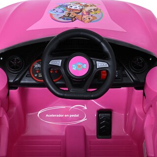 Foto 7 | Foto 7 | Carro Eléctrico Aeiou B008 Paw Patrol Asiento Tactopiel Rosa