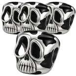 Joyería Calavera Negra Moderna Mxclq-004 4 Piezas Plata S925 Chapamulticolor