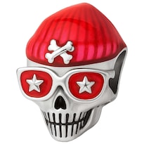Charm Calavera Plata Con Gorro Mxckl-001 1 Pieza Plata S925 Chapamulticolor