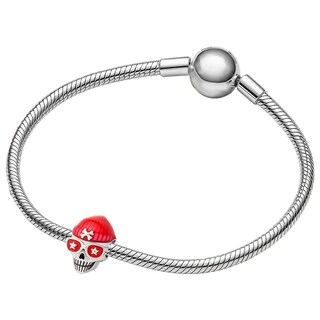 Foto 4 | Foto 4 | Charm Calavera Plata Con Gorro Mxckl-001 1 Pieza Plata S925 Chapamulticolor