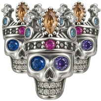 Charm Joyería Día De Muertos Mxckq-003 3 Piezas Plata S925 Chapamulticolor