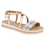 Sandalia Coqueta Y Audaz Dorado Dama