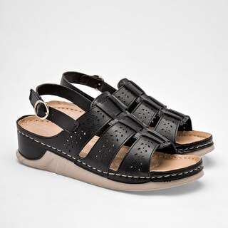 Foto 5 | Foto 5 | Sandalia Hebilla Mora Confort Negro Dama