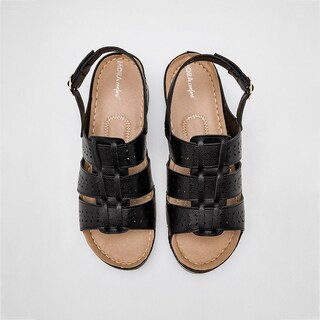 Foto 6 | Foto 6 | Sandalia Hebilla Mora Confort Negro Dama