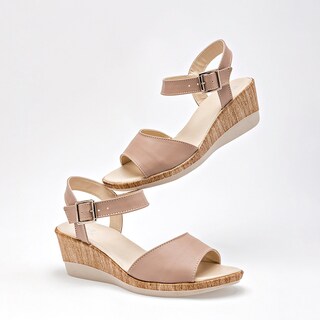 Foto 1 | Foto 1 | Sandalia Rojo Rojo Cereza Beige Dama