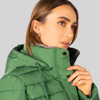 Foto 5 | Foto 5 | Chamarra Larga Capitonada Para Mujer Con Bolsillos Greenlander Verde