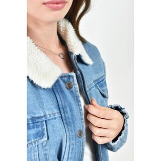 Foto 4 | Foto 4 | Chamarra Denim Con Borrega Roman Fashion /juvenil 75313 (azul Claro) Azul