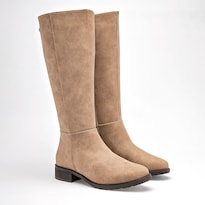 Bota Larga Moramora Beige Dama