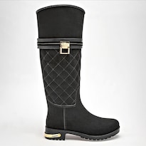 Bota Larga Top Moda Negro Dama