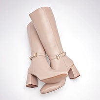 Bota Larga Lady Paulina Beige Dama