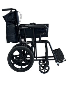 Foto 8 | Foto 8 | Silla de Ruedas Carrefour Negra de Traslado Plegable Portátil para Adulto