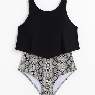 Foto 1 | Foto 1 | Traje De Baño Mujer 2 Piezas Animal Print Serpientebañador Dama Sexy