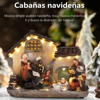 Foto 3 | Foto 3 | Figura Decorativa Navideña De Cm-top Pesebre Nacimiento Con Luces