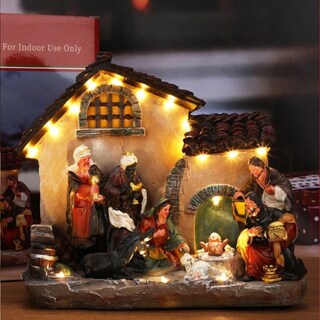 Foto 5 | Foto 5 | Figura Decorativa Navideña De Cm-top Pesebre Nacimiento Con Luces