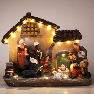 Foto 7 | Foto 7 | Figura Decorativa Navideña De Cm-top Pesebre Nacimiento Con Luces