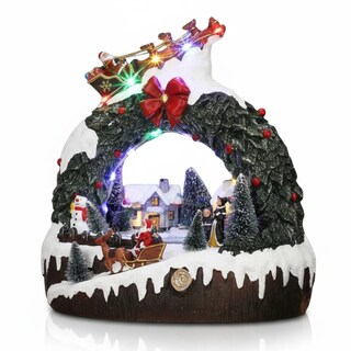 Foto 1 | Foto 1 | Figura Decorativa Navideña De Cm-top Villa Con Pista De Patinaje