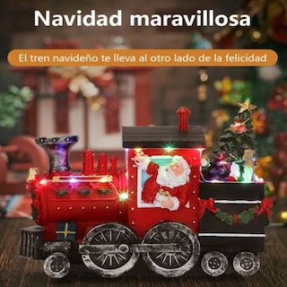 Foto 5 | Foto 5 | Figura Decorativa Navideña De Cm-top Tren De Santa