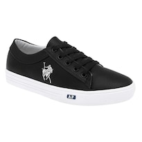 Tenis Joven American Polo Negro Caballero