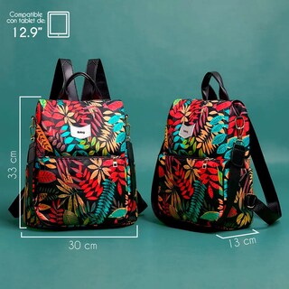 Foto 4 | Foto 4 | Mochila Escolar Moderna Bolsa Floreada
