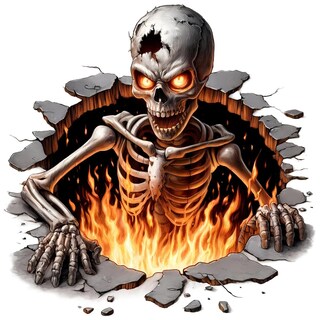 Foto 1 | Foto 1 | Poster Calavera Ventdepot Mxksl-001 1 Pieza Multicolor  Multicolor