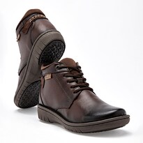 Botin Casual Lobo Solo Café Dama
