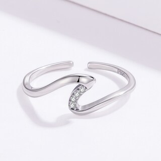 Foto 5 | Foto 5 | Anillo Chulada  Ola De Mar De Plata .925  Talla Ajustable  Chapa De Platino Que Lo Hace Resistente Al Agua