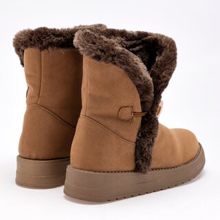 Foto 4 | Foto 4 | Rojo Cereza Bota  Para Mujer Camel