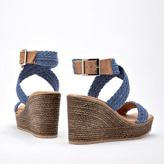 Foto 5 | Foto 5 | Sandalia Rojo Cereza Azul Dama