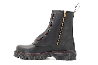 Foto 2 | Foto 2 | Botas Offlander Tipo Militar Piel Crazy Negras Doble Cierre Para Mujer