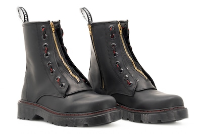 Foto 3 | Foto 3 | Botas Offlander Tipo Militar Piel Crazy Negras Doble Cierre Para Mujer