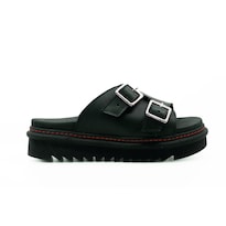Sandalias Offlander  Tipo Romana  Piel Crazy  Negro  Cerradas