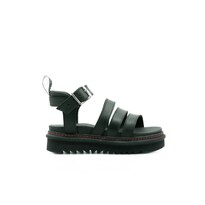 Sandalias Offlander  Tipo Romana  Piel Crazy  Negro  Tres Correas