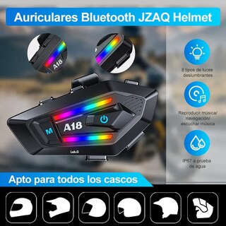 Foto 2 | Foto 2 | Audífonos Jzaq A18 Edr Con Bluetooth Para Casco De Motocicle Negro