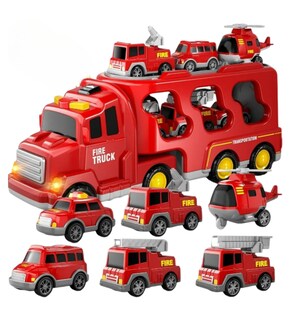 Foto 1 | Foto 1 | Vehículo De Juguete Xtellar De Bomberos 7 En 1 Con Juego De Mapas