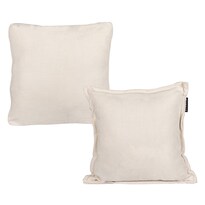 Set De 2 Cojines Decorativos Dicasa Kappa Zita Crema 1 Cuadrado + 1 Cuadrado Grande