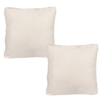 Set De 2 Cojines Decorativos Dicasa Zita Crema Cuadrado Grande