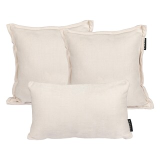 Foto 1 | Foto 1 | Set De 3 Cojines Decorativos Dicasa Kappa Delta Crema 2 Cuadrados + 1 Rectangular