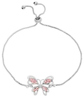 Foto 1 | Foto 1 | Pulsera Xtellar Mariposa Rosa Chapado En Plata Ley 925 Para Mujer Ajustable