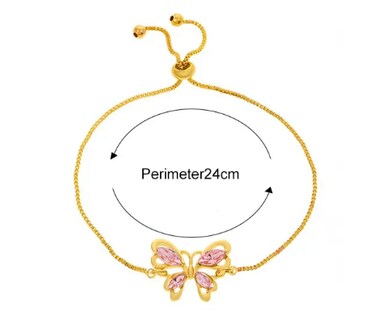 Foto 2 | Foto 2 | Pulsera Xtellar Mariposa Rosa Chapado En Plata Ley 925 Para Mujer Ajustable