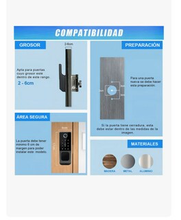 Foto 3 | Foto 3 | Chapa Cerradura Inteligente Electrónica Exterior Impermeable Negro