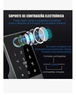 Foto 4 | Foto 4 | Chapa Cerradura Inteligente Electrónica Exterior Impermeable Negro