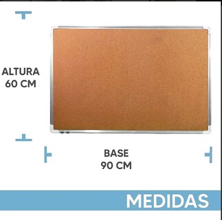 Foto 2 | Foto 2 | Pizarron de Corcho 90x60 con Marco de Aluminio