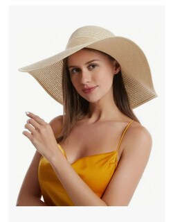 Foto 2 | Foto 2 | Sombrero Playa Protección Solar De Sol Ala Ancha Gorro Mujer Beige Único