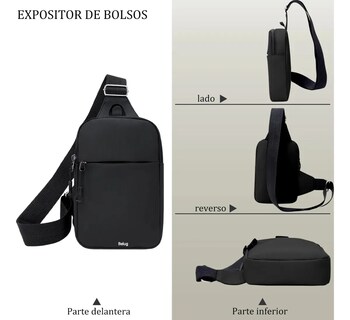 Foto 4 | Foto 4 | Bolsa Bandolera Impermeable Negra