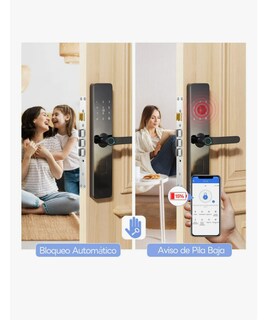 Foto 2 | Foto 2 | Cerradura De Huella Digital Inteligente Con Tt Lock App Soporta Instalación A La Izquierda Y Derecha Bluetooth