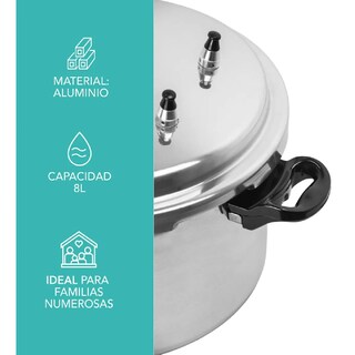 Foto 3 | Foto 3 | Olla Express De Presión Válvula De Seguridad Aluminio 8 Lts