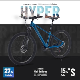 Foto 2 | Foto 2 | Rocatomic Bicicleta De Montaña Hyper R29 21v Cambios Shimano Fd-ty300 Frenos De Disco Hidráulicos X-spark (azul)