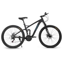 Rocatomic Bicicleta De Montaña Nitro R27.5 21v Cambios Shimano Frenos Mecánicos Doble Suspensión (negro)